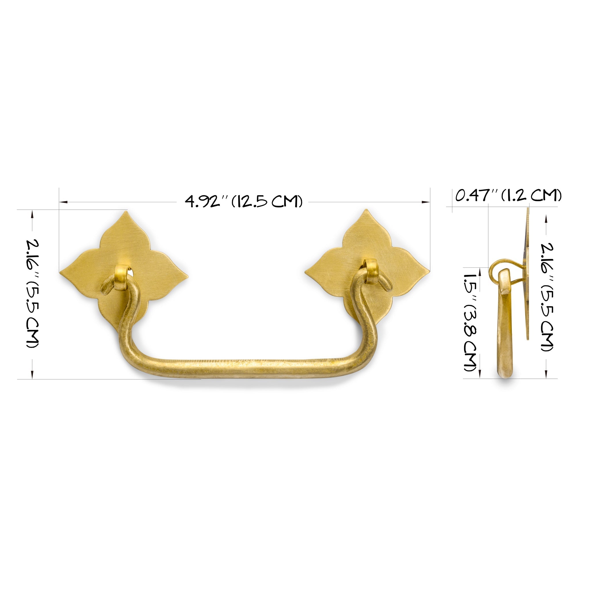 Bunchberry Pulls 4.9" - Set of 2-Chinese Brass Hardware