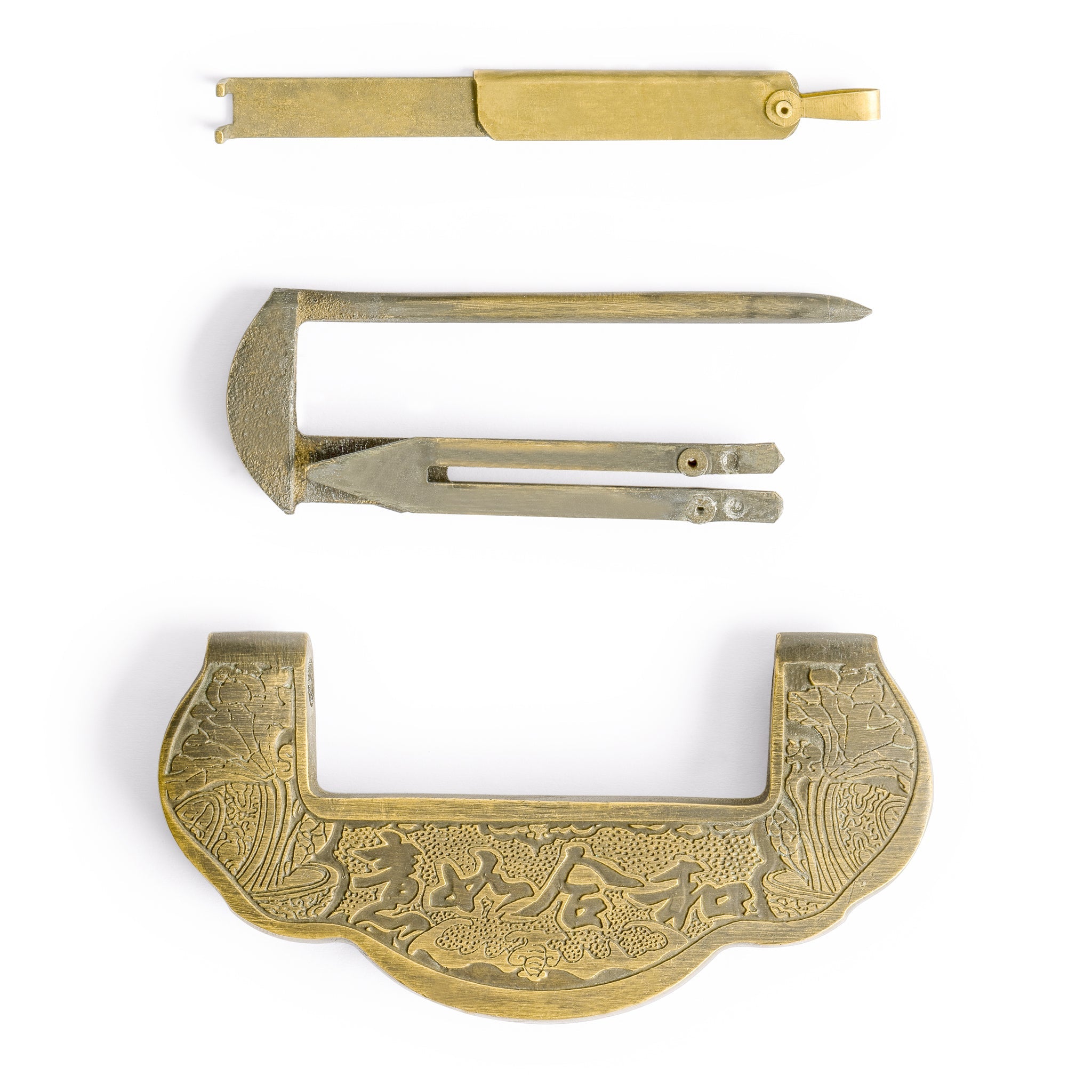 Celestial Sage Lock 4.5"-Chinese Brass Hardware