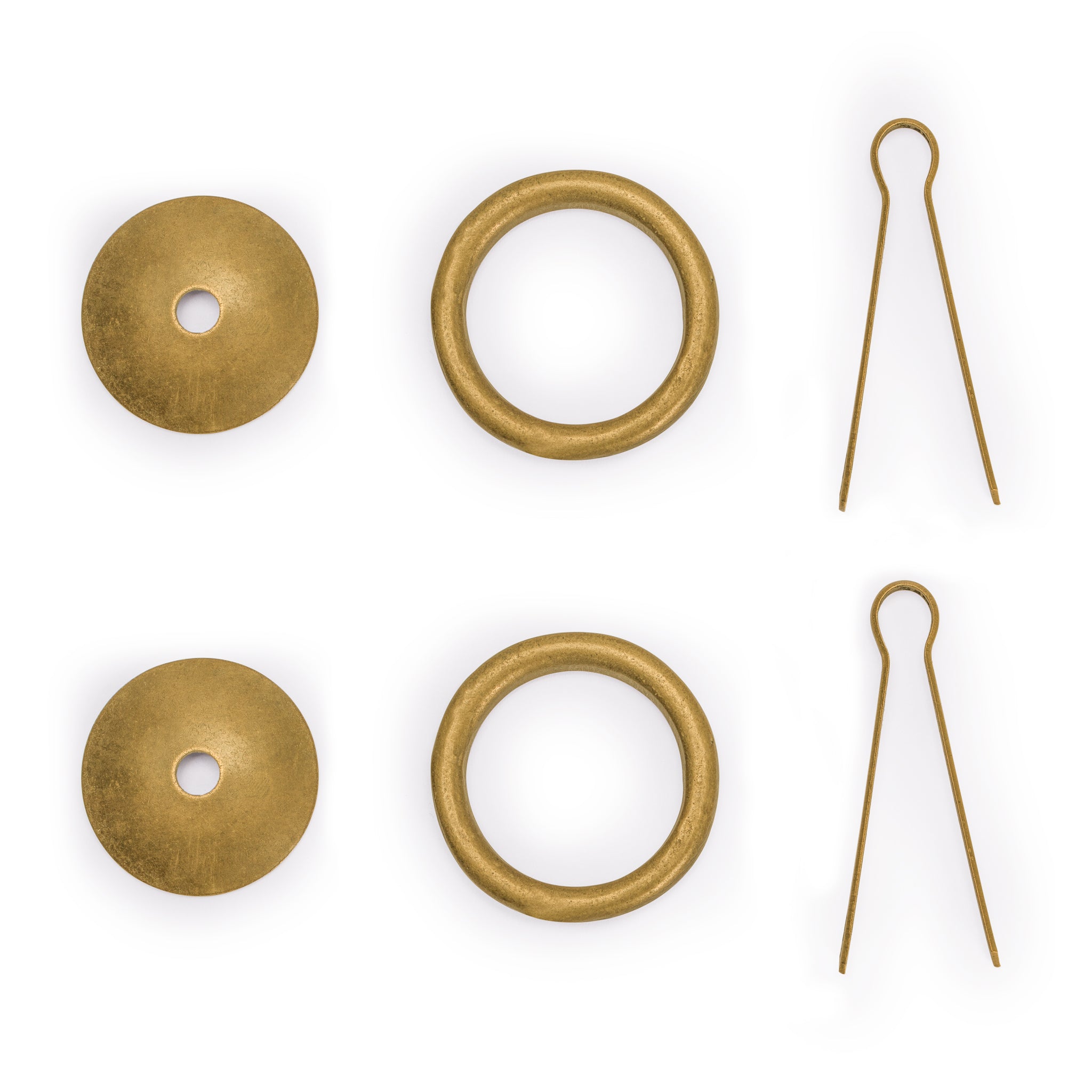 Chinese Medicine Cabinet Pulls 1.6" - Set of 2-Chinese Brass Hardware