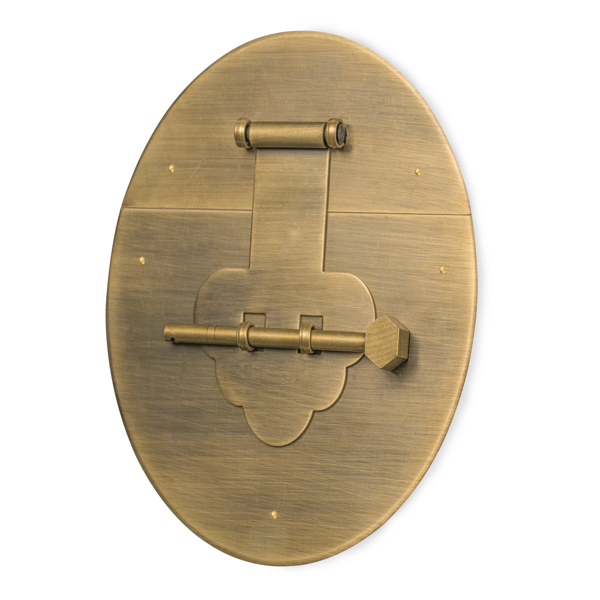 Enchanted Mushroom Brass Chest Face Plate (6.3")-Chinese Brass Hardware