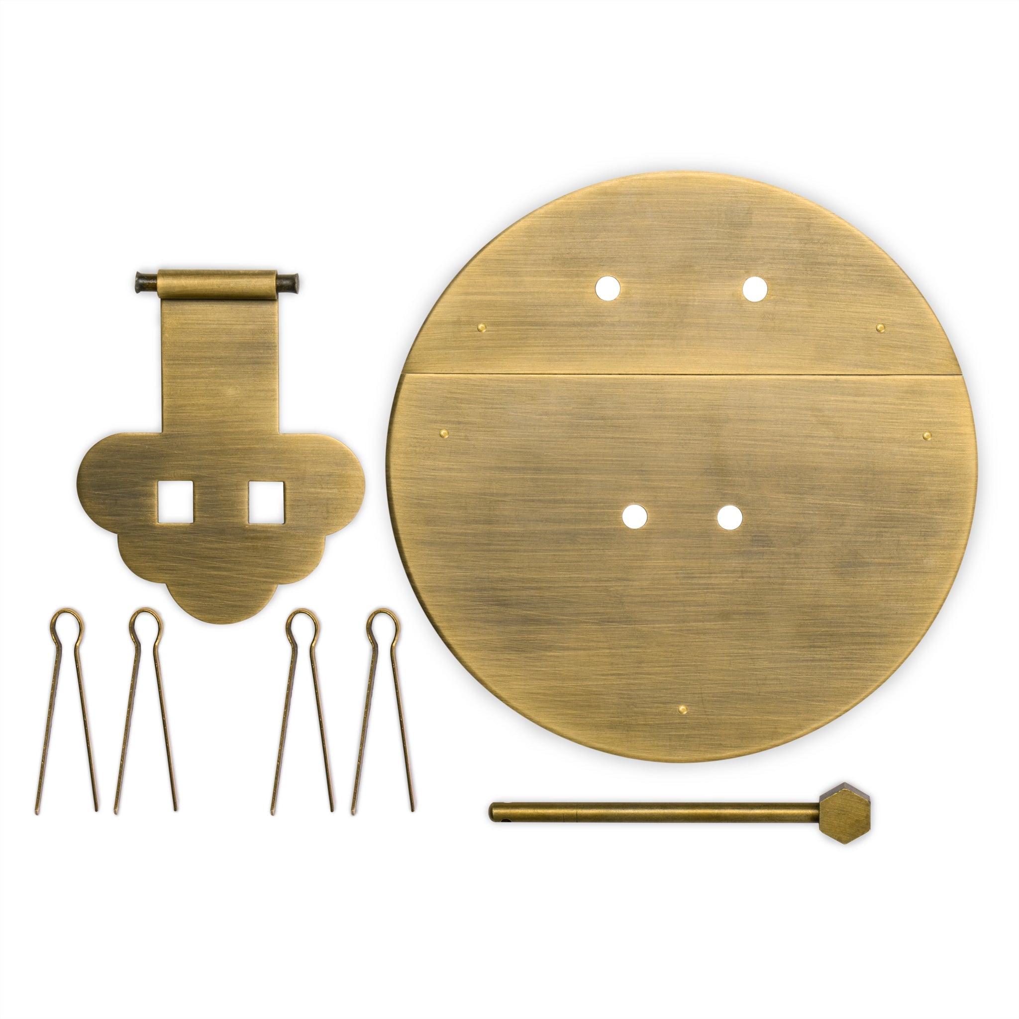 Enchanted Mushroom Brass Chest Face Plate (6.3")-Chinese Brass Hardware