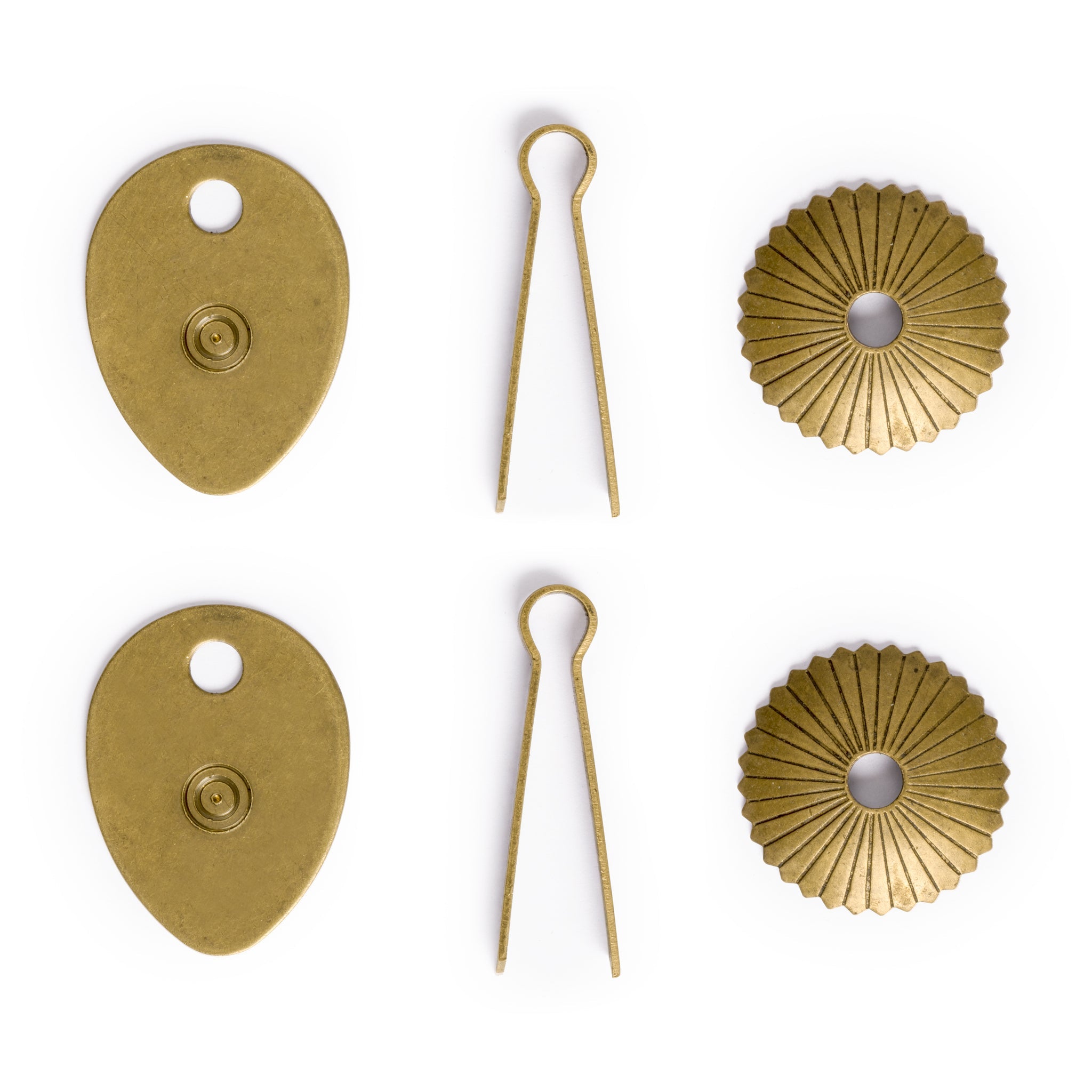 Melon Seed Brass Hardware Pulls 2.1" - Set of 2-Chinese Brass Hardware